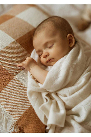 Vintage Cashmere Baby Blanket Leaf