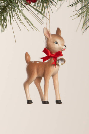 Retro Ruby Reindeer Ornament