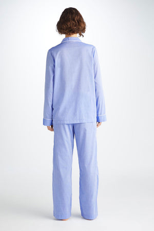 Derek Rose Women's Pajamas Set Amalfi Blue