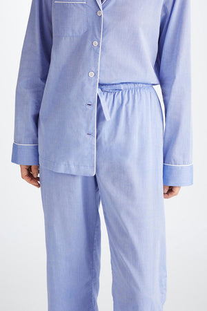 Derek Rose Women's Pajamas Set Amalfi Blue