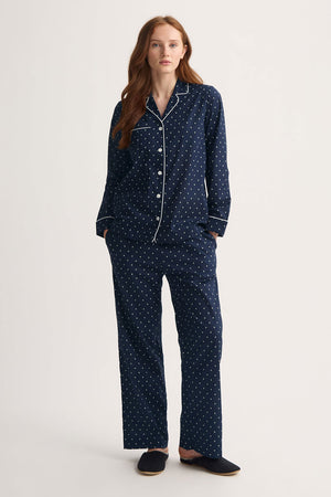 Derek Rose Women's Pajamas Nelson 108 Navy