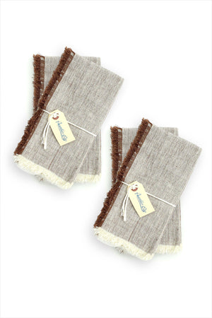 Auntie Oti Napkin Set Cocoa