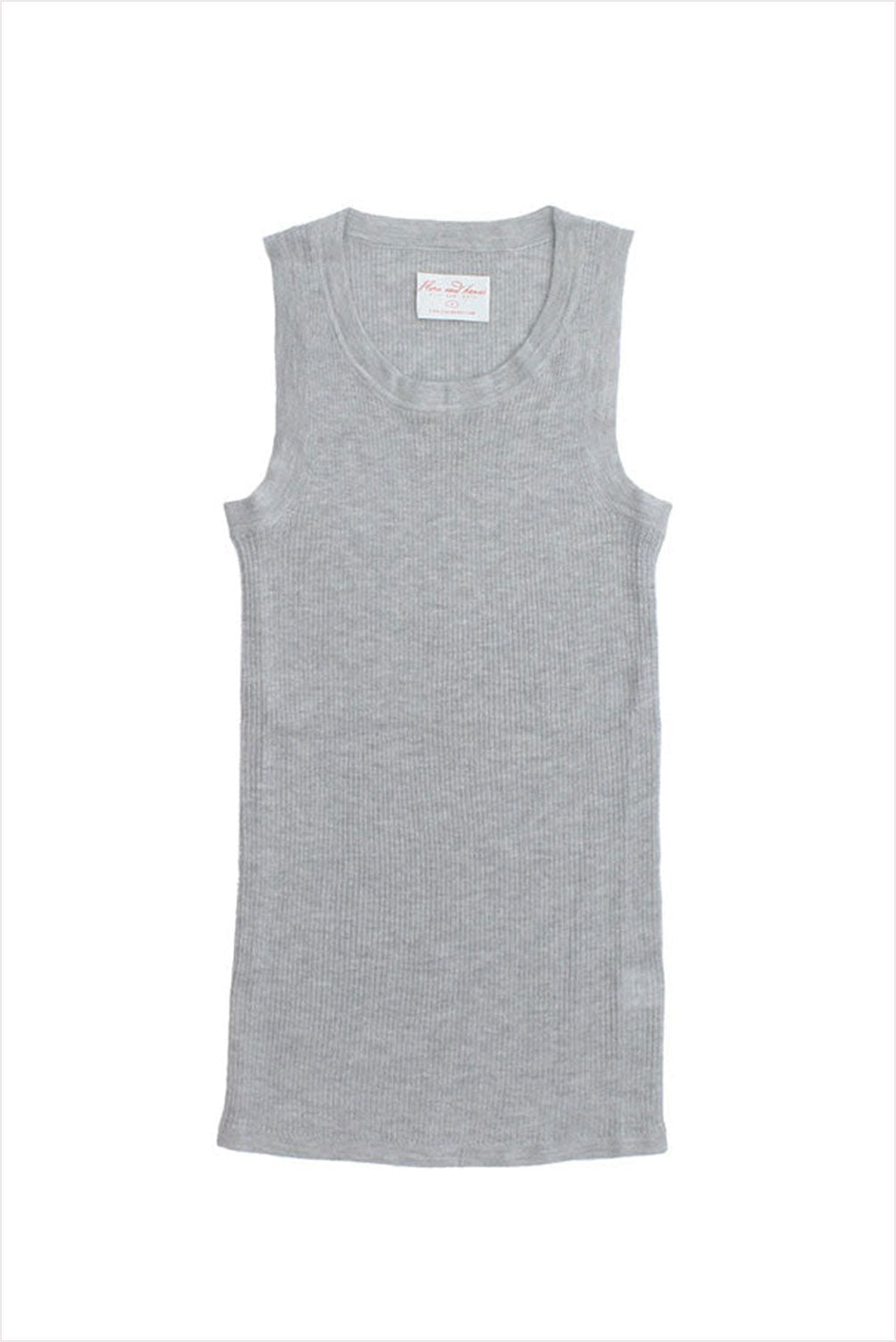 F&amp;H Women's Cashmere Rib Tank Heather Grey