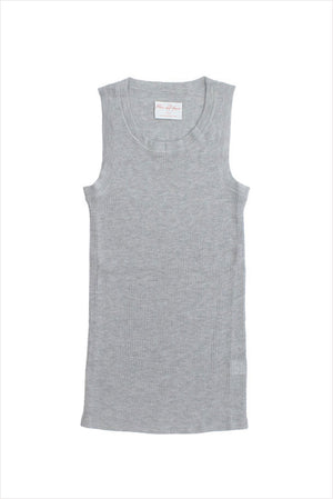 F&H Women's Cashmere Rib Tank Heather Grey