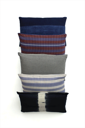 Tensira Mini Cushion Bright Blue Plaid