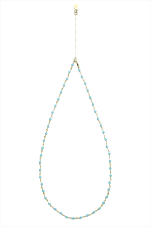 Blue Chalcedony Beaded Necklace