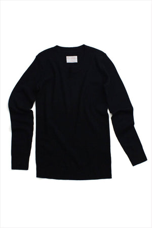 F&H Women's Cashmere Rib Tee Black
