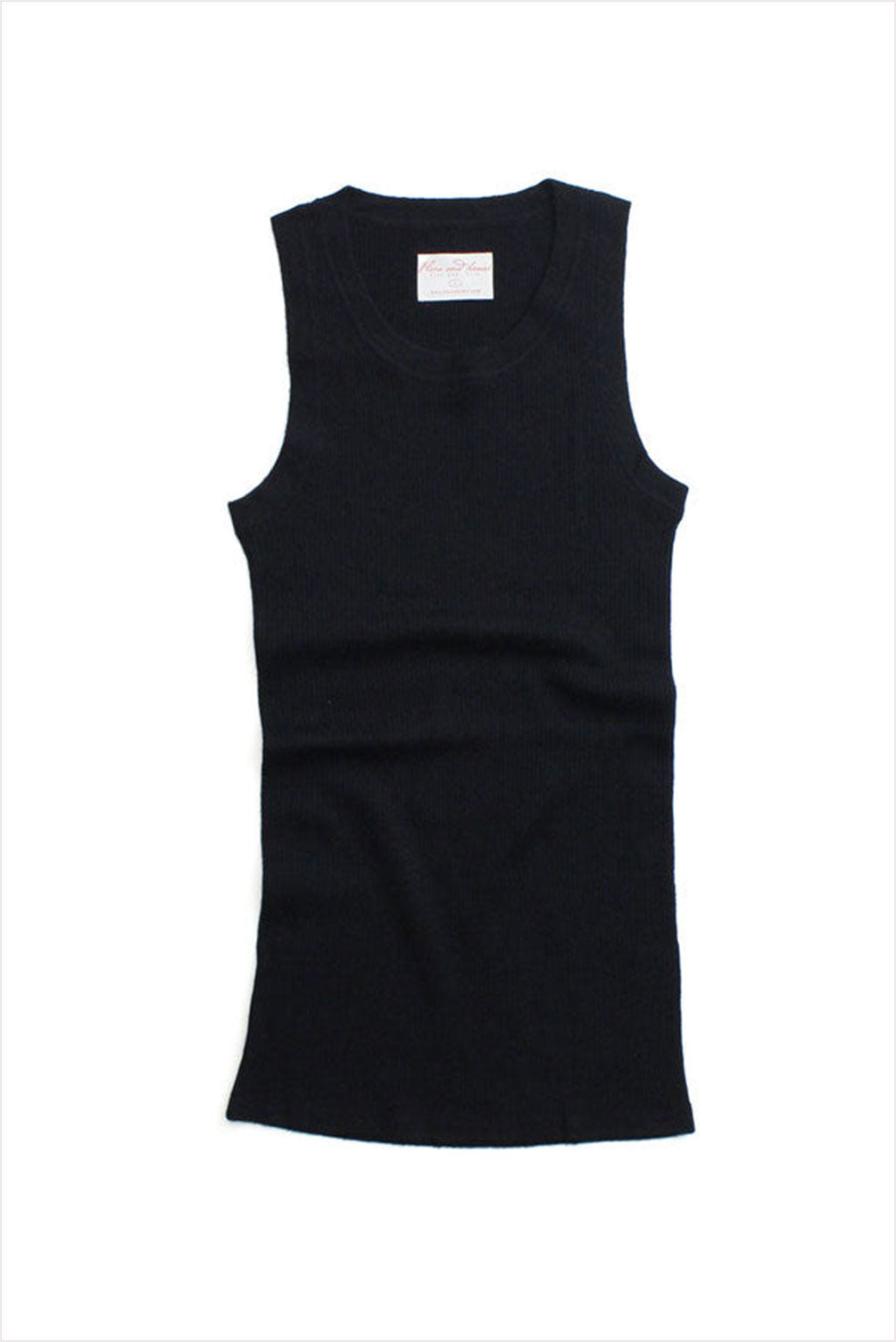 F&amp;H Women's Cashmere Rib Tank Black