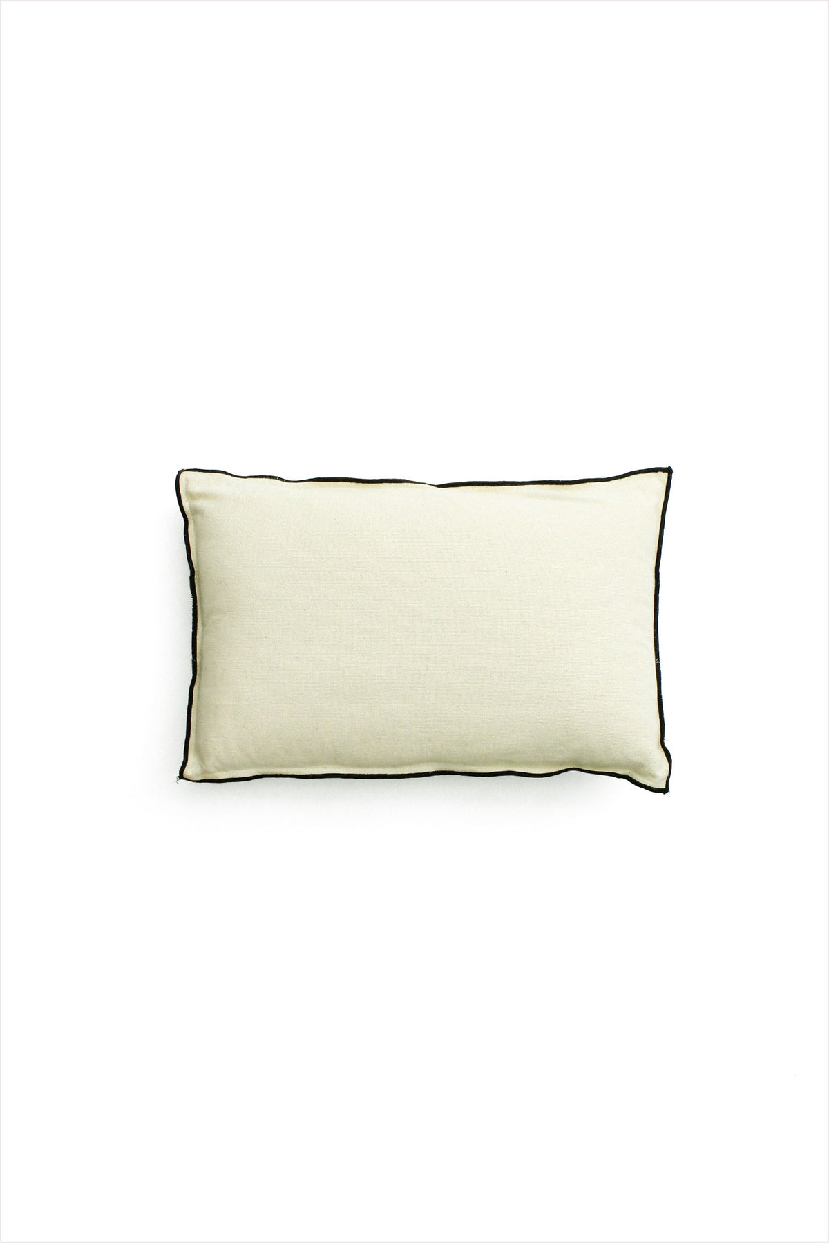 Tensira Mini Cushion Off-White with Black Piping