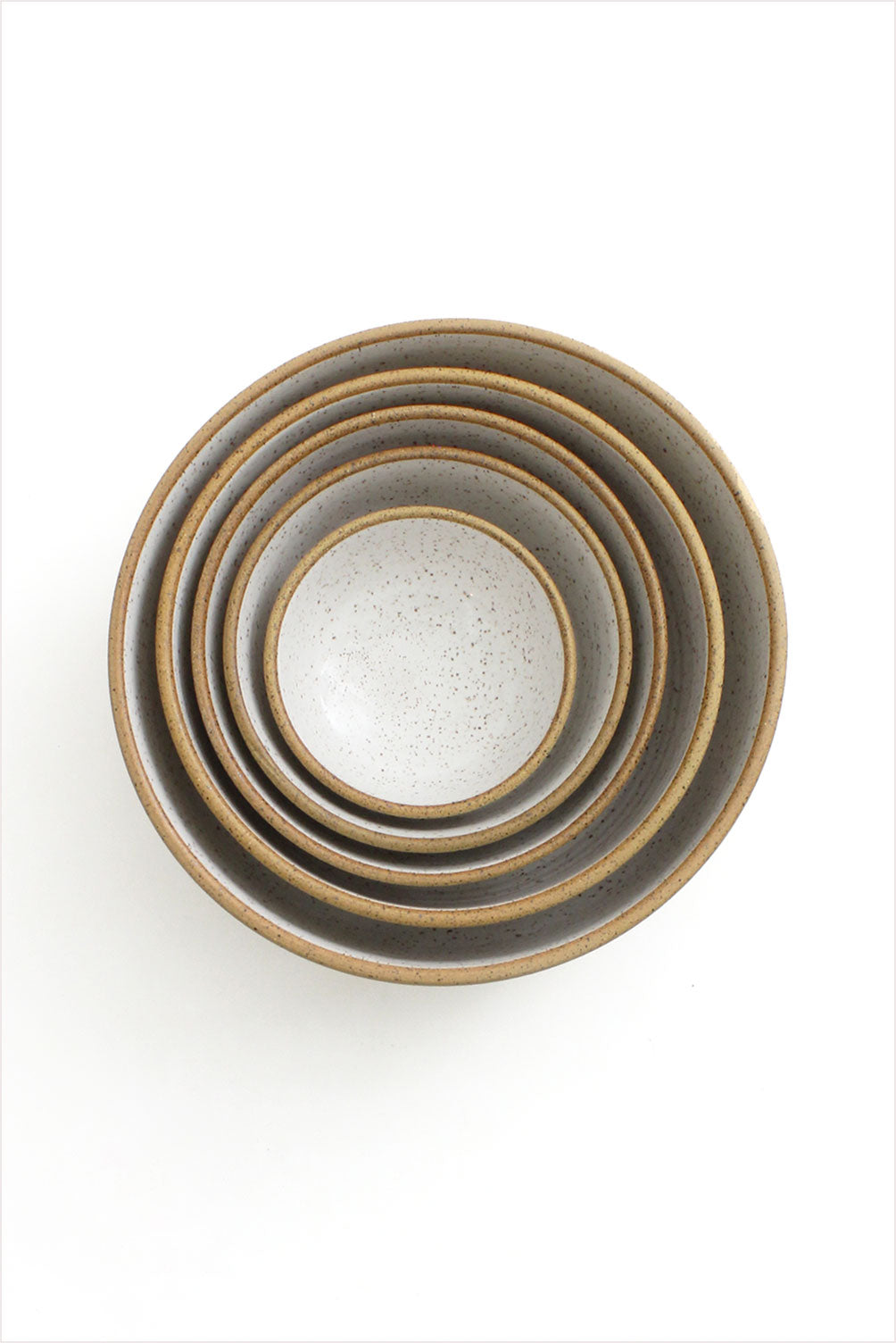 Nesting Bowls Set of Five Nude/White