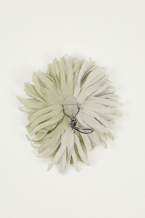 Indress Coquelicot Silk Anemone Brooch Almond