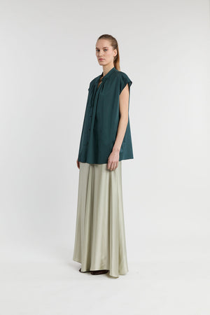 Indress Rose Blouse Dark Green