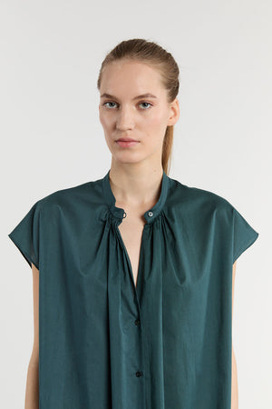 Indress Rose Blouse Dark Green