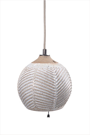 Round Pendant Lamp Glossy White