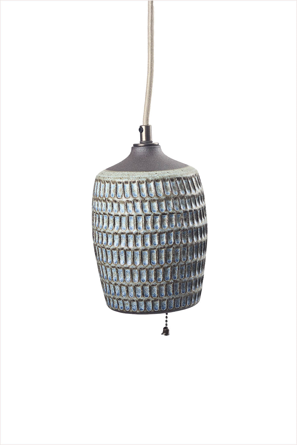 Long Pendant Lamp Dark Blue