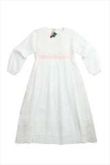 Injiri Muslin Dress 18 White with Color Accents