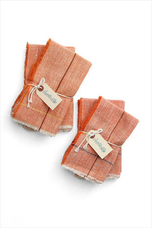 Auntie Oti Napkin Set Orange