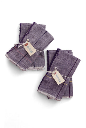 Auntie Oti Napkin Set Purple