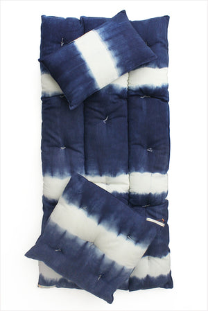 Tensira Square Cushion Dark Indigo Tie Dye