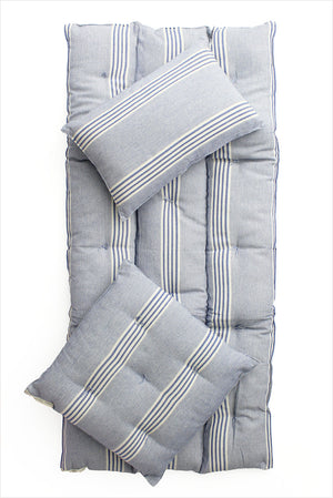 Tensira Mini Cushion Sky Blue Off White Stripe