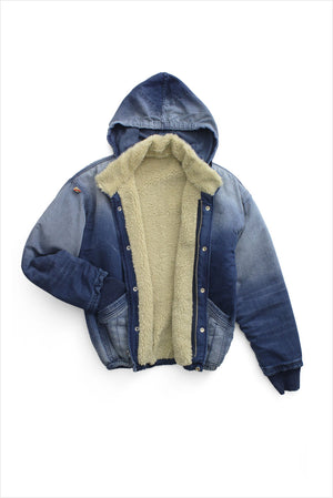 FREECITY Teddy Sherpa Coat Indigo