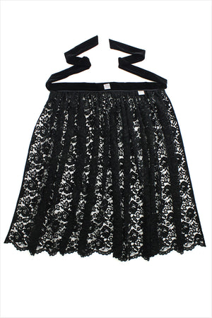 Loretta Caponi Gola Overskirt Black Lace