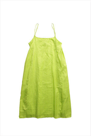 Injiri Folklore Slip Dress Yellow with Polka Dots