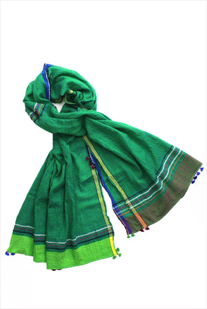 Injiri Folklore Scarf 114 Bright Green