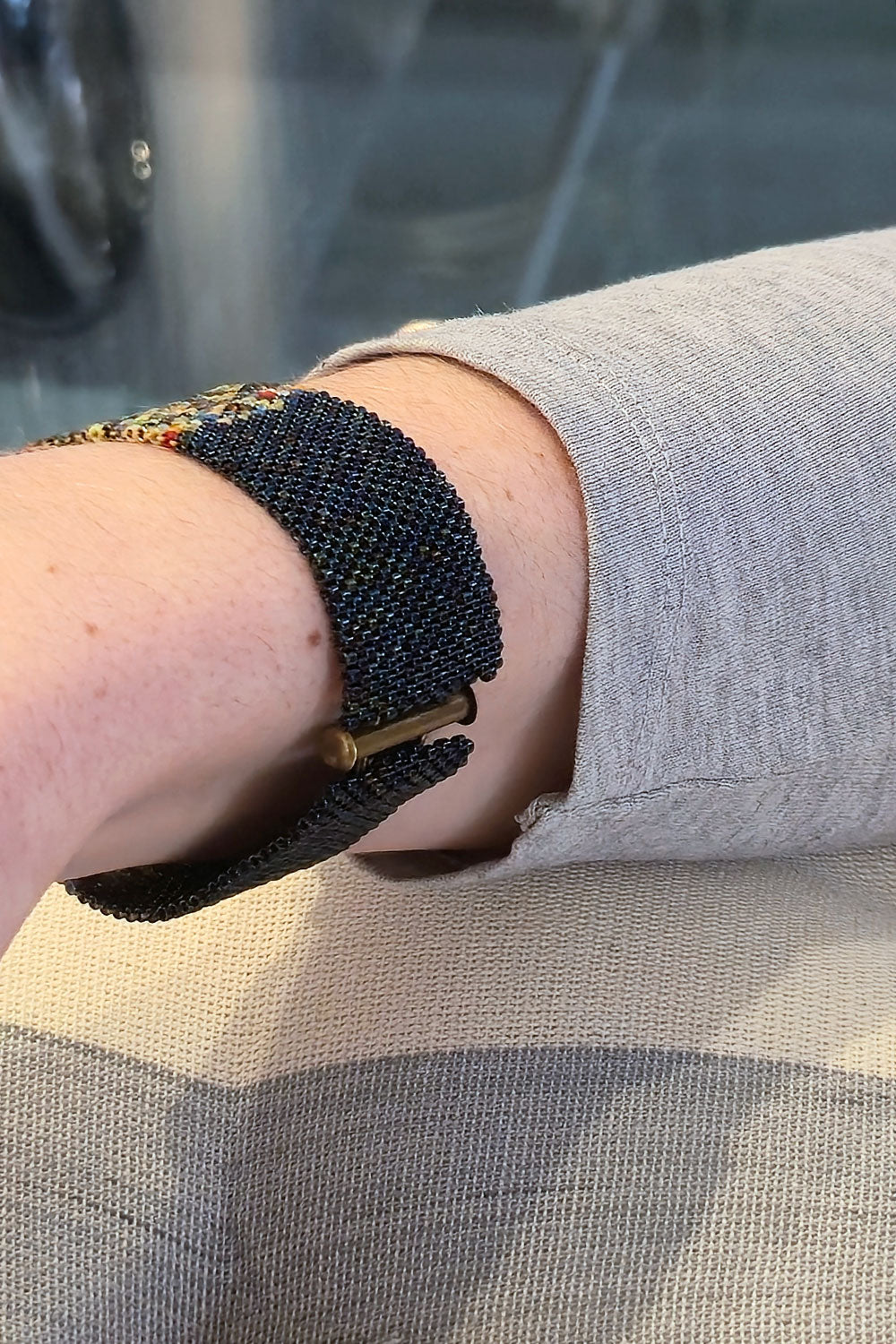 Multi-colored  Beaded Cuff