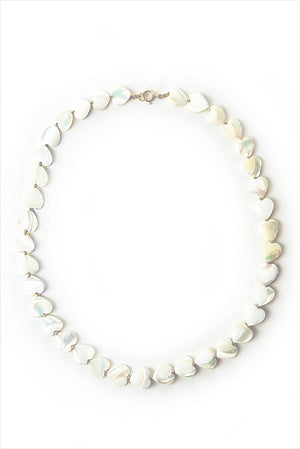 Large Pearl Hearts Necklace
