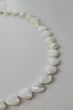 Large Pearl Hearts Necklace