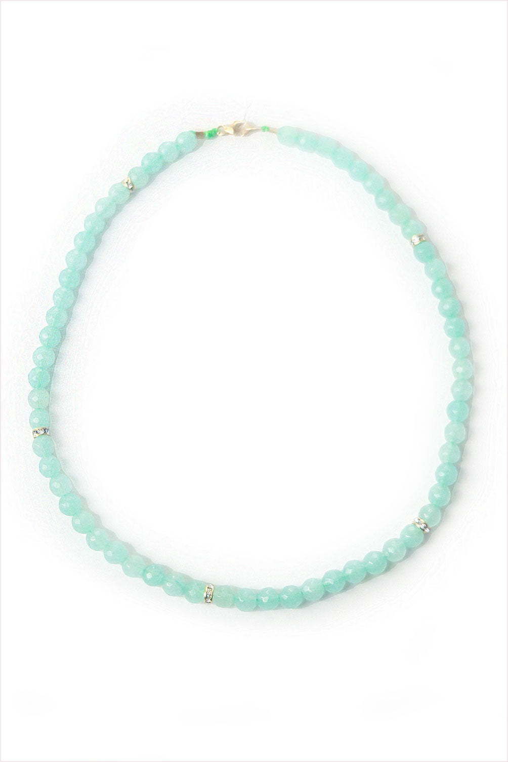 Blue Chalcedony and Gold Necklace