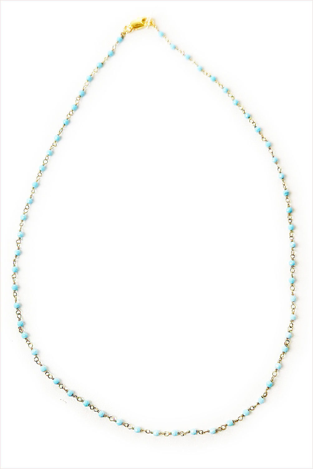 Blue Chalcedony Beaded Necklace