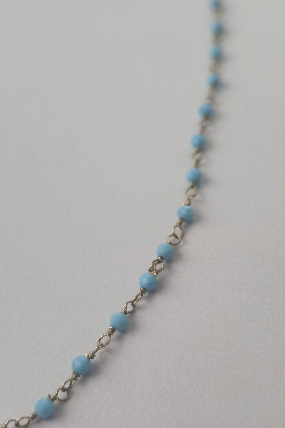 Blue Chalcedony Beaded Necklace