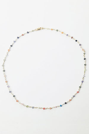 Multi Stone Tourmaline Beaded Necklace