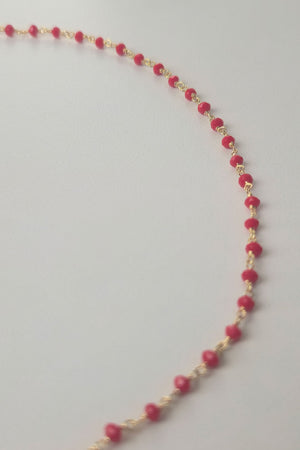 Red Coral Beaded Necklace