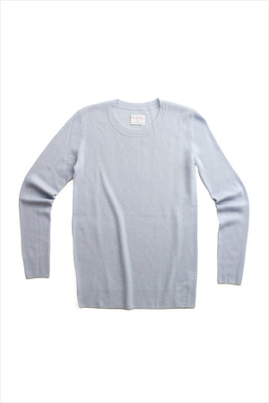 F&H Women Cashmere Rib Tee Sky