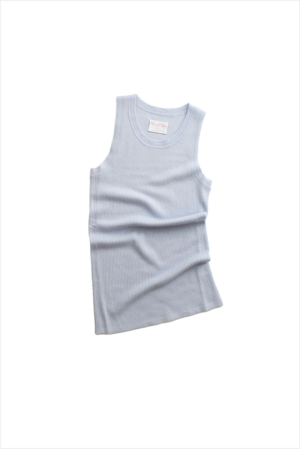 F&amp;H Women Cashmere Rib Tank Sky