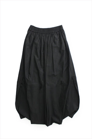 Tibi Italian Sporty Pleated Jalousie Skirt Black