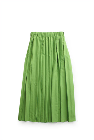 Tibi Pleated Pull On Skirt Lime