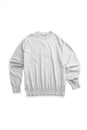 Tibi Super Fine Perfect Pullover Light Heather Grey