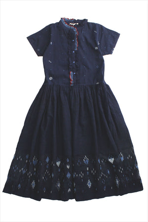 Injiri Amber 19 Dress Indigo with Ruffles