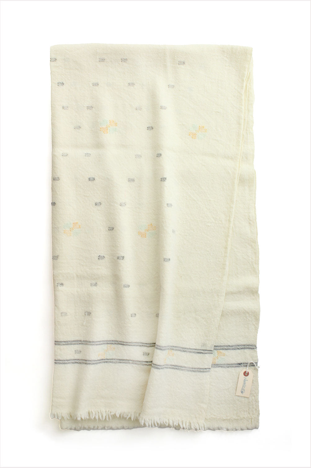 Floral Wool Throw Blanket