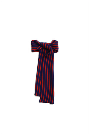Indress Terek Silk Stripe Scarf Scarlet Blue
