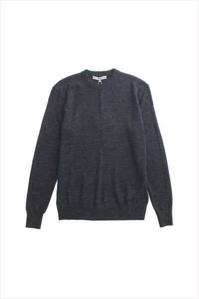 Tibi Wool Crewneck Pullover Charcoal