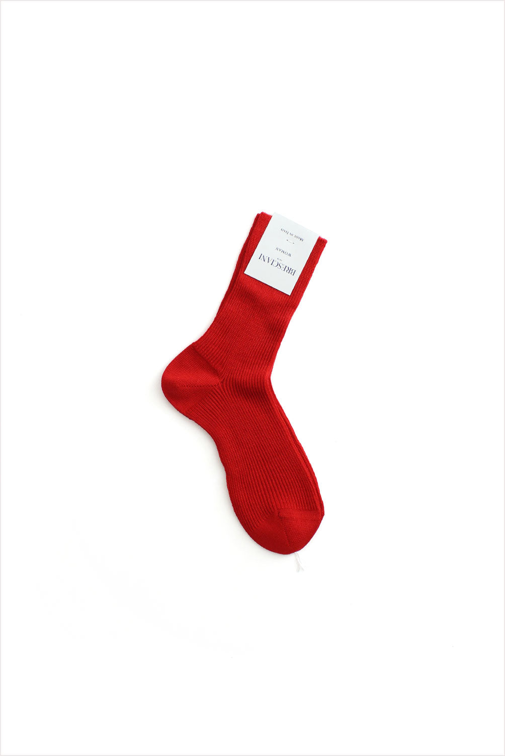 Bresciani Women&#39;s Wool Rib Socks Red