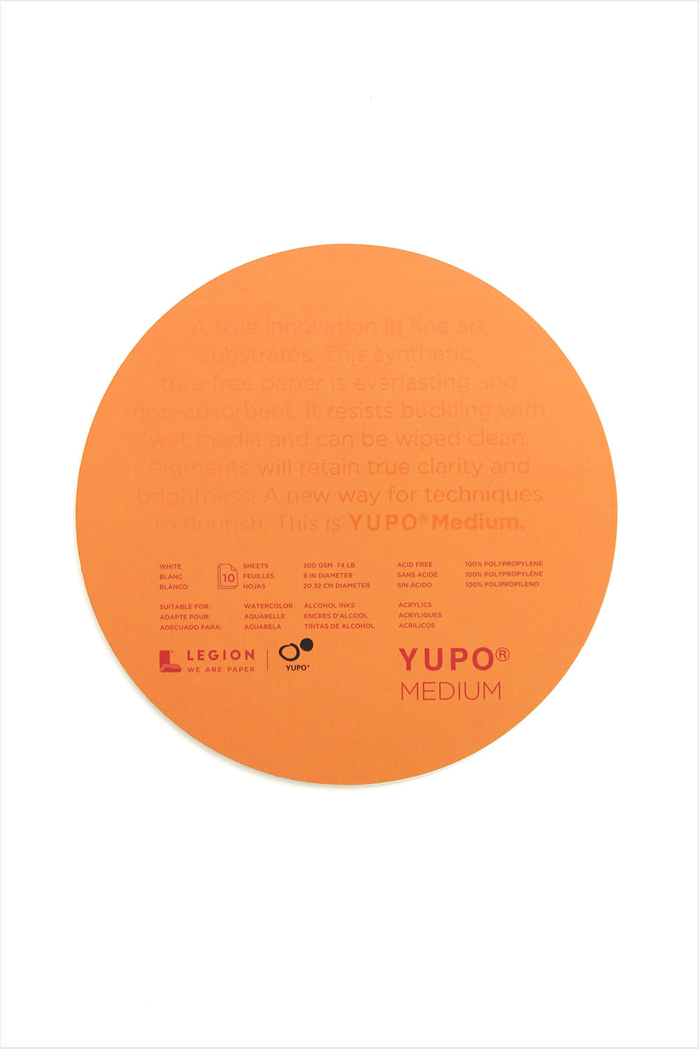 Yupo Round Paper Pad