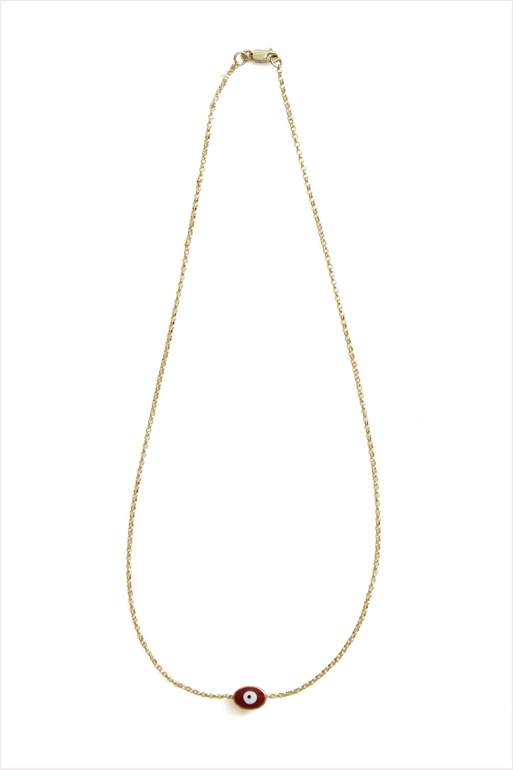 Enamel Evil Eye Necklace