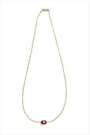 Enamel Evil Eye Necklace