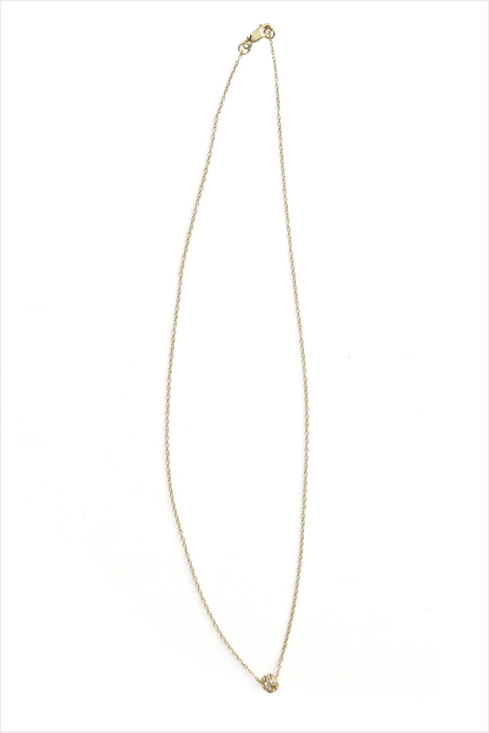 Pave Diamond Charm On Chain Necklace